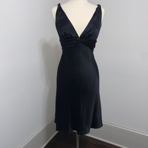 Black satin dress